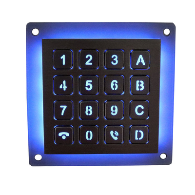 16 tastiera numerica irregolare retroilluminata della tastiera ss del metallo dell'interfaccia della matrice di chiavi per il chiosco