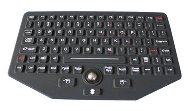 92 chiavi anneriscono la tastiera industriale del silicone con la sfera rotante ottica IP68