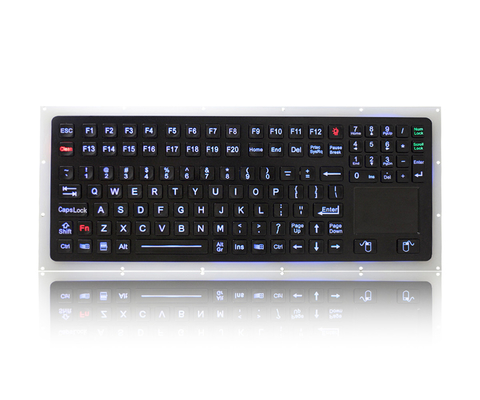 IP65 il nero Marine Keyboard Backlit Vandal Resistant  Acciaio inossidabile irregolare