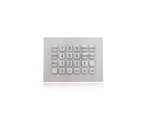 24 tasti tastiera metallica impermeabile tastiera numerica in acciaio inossidabile resistente