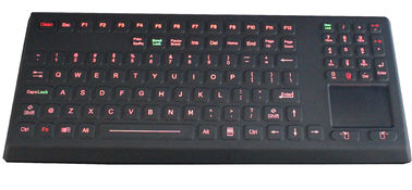 Il desktop lavabile ha illuminato la tastiera industriale della gomma di silicone con il touchpad
