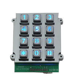 La tastiera chiave di USB 12 industriali della matrice a punti della lampadina della prova del vandalo della pressofusione