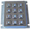 12 tastiera dinamica del metallo di USB IP65 di chiavi con il vandalo rosso o blu della lampadina resistente