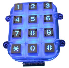Piccolo la matrice a punti della tastiera del metallo della pressofusione con 12 chiavi, Blacklight