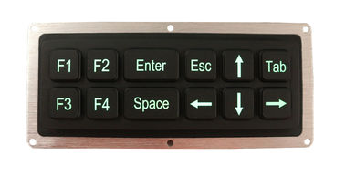 annerisca la tastiera industriale del silicone di 12 chiavi con l'interfaccia verde di USB del backit