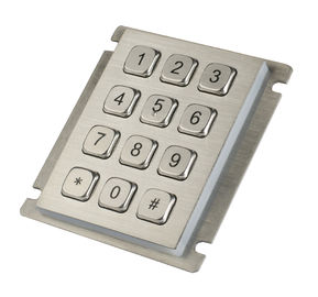 12 tastiera lunga dell'acciaio inossidabile del colpo della prova della polvere di chiavi IP65 con il montaggio di pannello superiore
