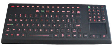Tastiera impermeabile Backlighted industriale del silicone con la tastiera chiave dell'esercito del touchpad 108
