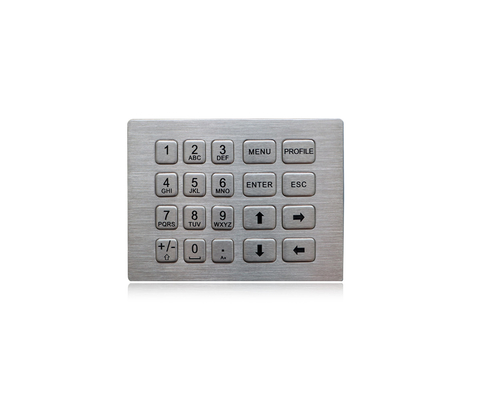20 piezo-elettrici resi resistenti della tastiera del metallo di chiavi IP65 iper per la tastiera della macchina della Banca