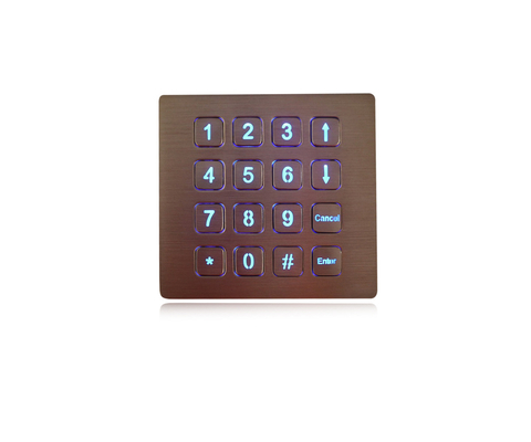 Supporto chiavi rosse o blu di USB retroilluminato del pannello superiore della tastiera numerica IP65 16
