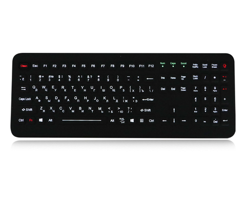 108 desktop retroilluminato impermeabile industriale della tastiera IP68 del silicone di chiavi