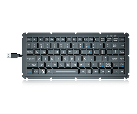 Tastiera robusta in gomma di silicone incorporata 87 tasti integrati in PCB di grado militare