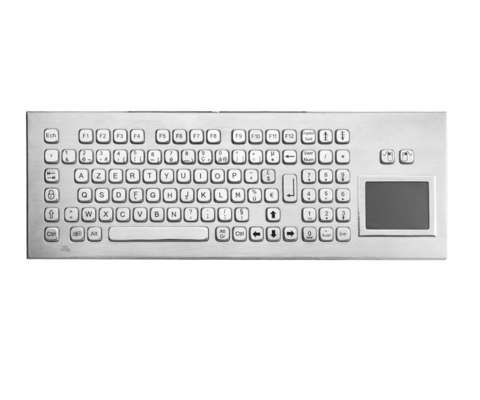 Tastiera compatta in metallo per desktop IP65 con touchpad tastiera per pc industriale