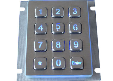 Illuminato 12 chiavi Metal il colpo lungo Backlit blu di 4x3 su misura tastiera 2.0mm