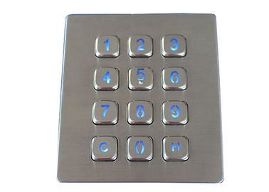 Interfaccia Backlit irregolare della matrice a punti della tastiera del metallo di Koisk di 12 chiavi per il sistema del controllo di accesso