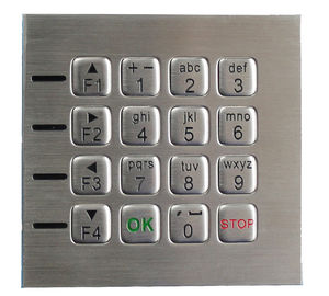 Chiavi meccaniche IP67 della tastiera 16 del metallo lavabile con la sensibilità tattile eccellente