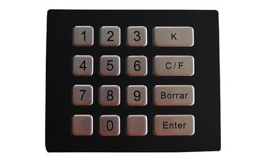 Chiavi della tastiera numerica 16 del metallo IP67 per il controllo di accesso di bancomat di sicurezza