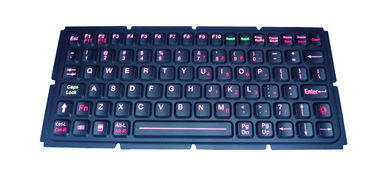 IP65 illuminato ha reso resistente la tastiera di chiavi della gomma di silicone 83 per il computer militare
