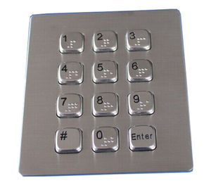 12 chiavi spolverano la tastiera di Braille del punto del metallo della prova con l'interfaccia piana di USB di chiavi