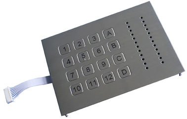 Tastiera resistente alle intemperie resa resistente del metallo con 16 chiavi per il sistema di controllo dei acces