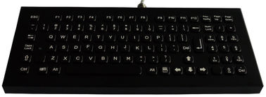 Tastiera nera nera da tavolino del metallo con la tastiera numerica e le chiavi F-N, tastiera metallica