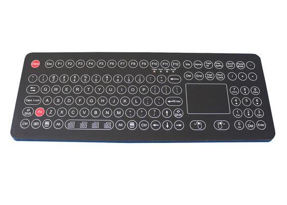 versione da tavolino IP68 della tastiera a membrana industriale di 108 chiavi lavabile