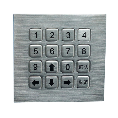 16 tastiera resistente del vandalo lavabile dinamico della tastiera IP67 di acciaio inossidabile di chiavi