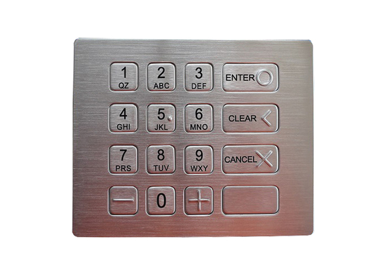 16 tastiera industriale impermeabile numerica irregolare del metallo di acciaio inossidabile della tastiera IP67 di chiavi