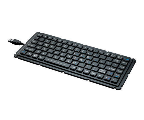 Tastiera robusta in gomma di silicone incorporata 87 tasti integrati in PCB di grado militare