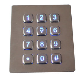 PS/2 o USB ha condotto la tastiera numerica del metallo retroilluminato con l'interfaccia sporgente di chiavi RS232
